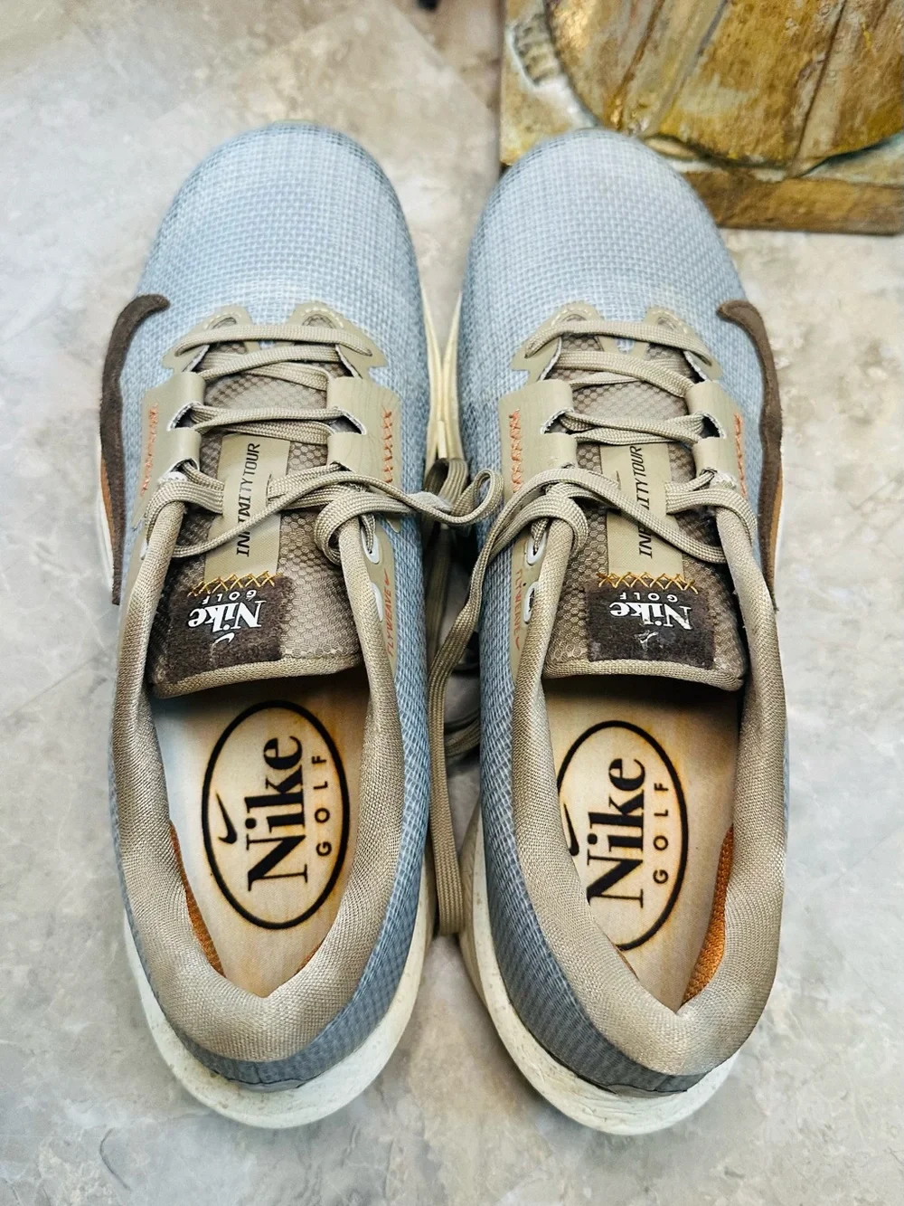 Nike Air Zoom Infinity Tour NRG Golf Shoes FN6845-001 Size 10 Light Iron Ore